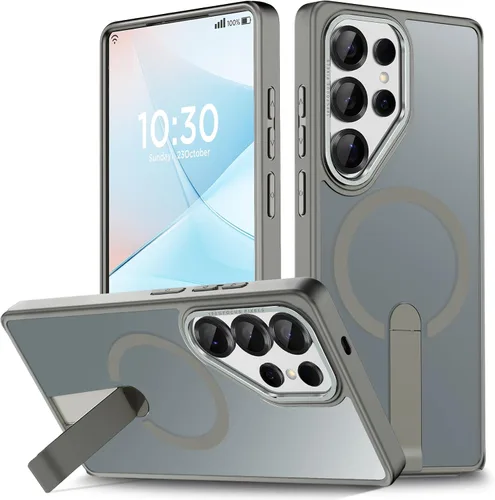 Vista 35 de Funda para Samsung Galaxy S24+ Plus [soporte integrado], compatible con carga inalámbrica MagSafe, [prueba de caídas de grado militar] Funda Azul