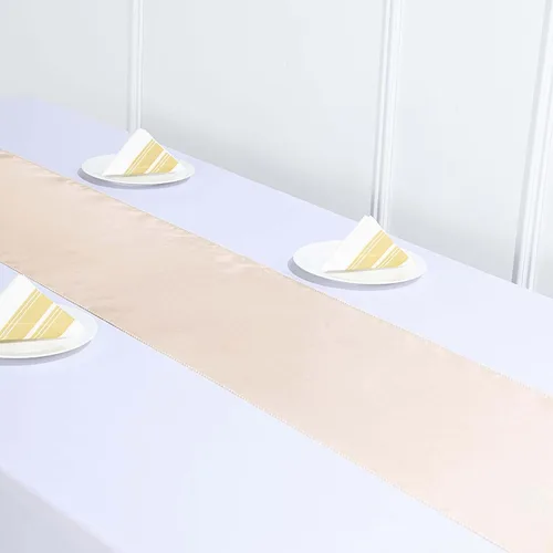 Vista 8 de Efavormart - Camino de mesa de satén de alta calidad para bodas, fiesta de cumpleaños, decoración rectangular y redonda, 12 x 108 pulgadas