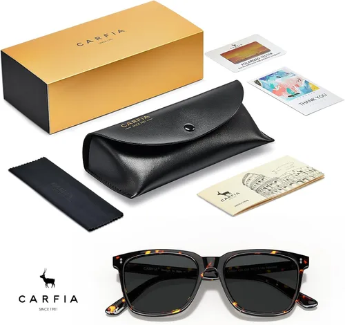 Vista 6 de Carfia Chic - Lentes de sol polarizados para mujer, protección UV400, marco de acetato pulido a mano