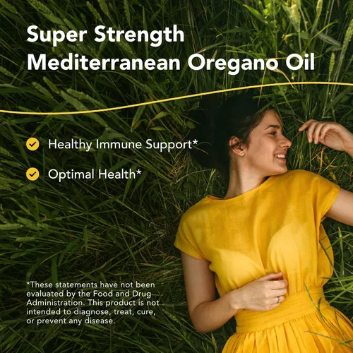Vista 2 de NORTH AMERICAN HERB & SPICE Super Strength Oreganol P73, 60 cápsulas blandas, apoyo al sistema inmunológico, orégano silvestre vegano y apto