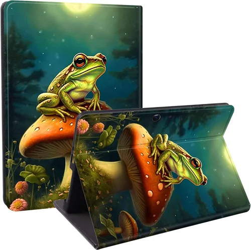Vista 28 de Funda diseñada para Microsoft Surface Pro 11/10/9, protección ligera, múltiples ángulos, piel sintética, delgada, con función de encendido y apagado