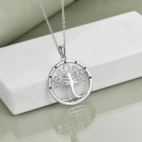 Vista 4 de POPLYKE Collar de plata esterlina Arwen Evenstar para mamá, niñas, esposa, novia, cumpleaños, día de San Valentín