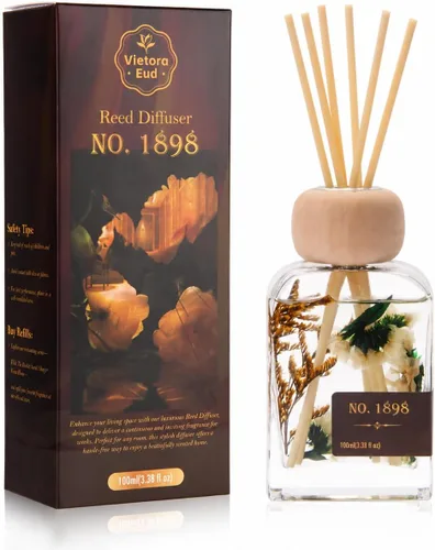 Vista 31 de Bamboo Reed Diffuser, 3.34 Fl Oz Esencial de bambú