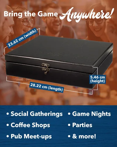 Vista 6 de WE Games Juego de mesa de 12 números Shut The Box - Caja de madera teñida negra con tapa
