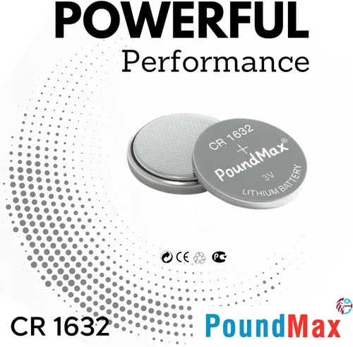Vista 4 de PoundMax CR 1632 Baterías 3v Batería de botón de litio Paquete combinado - 5
