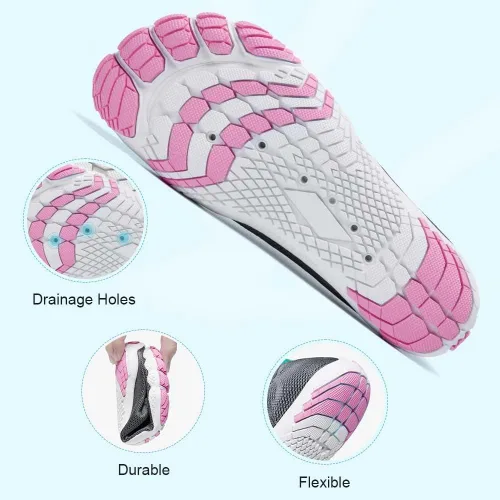 Vista 5 de HIITAVE - Zapatos de agua minimalistas para mujer, de secado rápido, para hacer natación, bucear, surfear, hacer deportes acuáticos, ir a