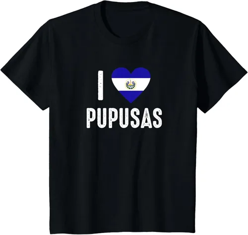 Vista 75 de Camiseta I Love Pupusa from El Salvador