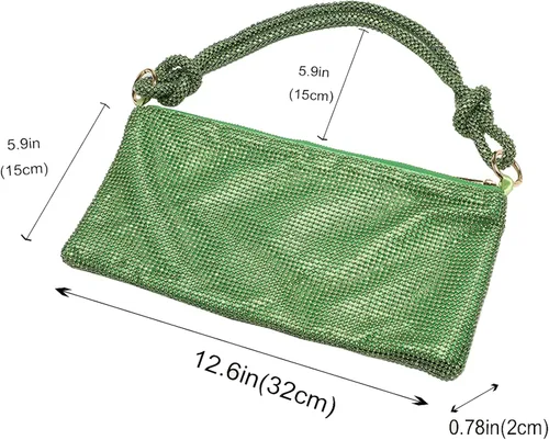 Vista 6 de LETODE Bolso de mano de lujo con borlas para mujer, bolso de mano de imitación para boda
