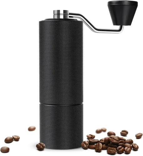 Vista 8 de Timmore Castaño C2S - Molinillo de café manual de 25 g con rebaba cónica de acero inoxidable CNC, ajuste interno ajustable, posicionamiento de doble