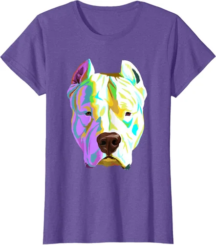 Vista 22 de Colorida camiseta Dogo Argentino, Negro, S