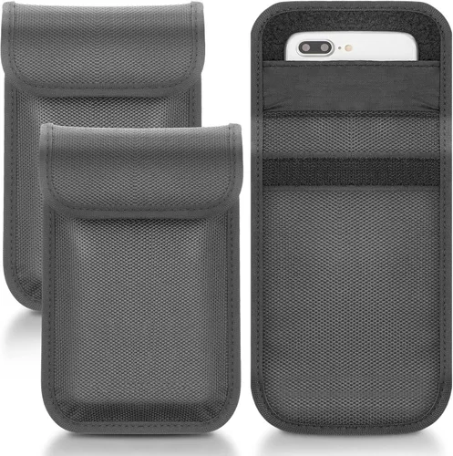 Vista 7 de Xuhal Faraday Bag - Funda de seguridad para smartphone, resistente a la intemperie, dispositivo de bloqueo de señal de nailon de 7.1 x 4.6 pulgadas