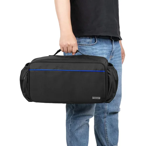 Vista 4 de CURMIO Game Disc Storage Bag Holds Up to 24 Discs, Game Disk Travel Case Compatible for PS5PS4PS4 ProPS3Xbox OneXbox 360Xbox Series XS, Blue