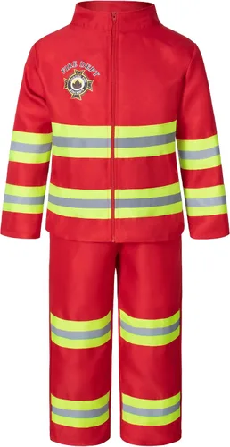 Vista 8 de Disfraz de jefe de bomberos para niños, rojo para niños (3-9 años)