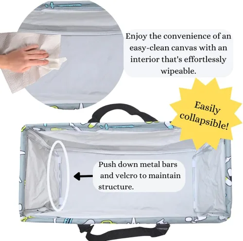 Vista 299 de NGIL Bolsa de comestibles reutilizable extra grande plegable de gran tamaño para comestibles, almacenamiento, picnic, playa, Estampado