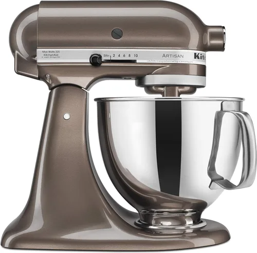 Vista 15 de KitchenAid KSM150PSCV Artisan Series Batidora de pie de 5 cuartos con escudo vertedor - Caviar