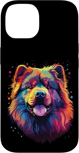 Vista 4 de Watercolour Colourful Dog Chow Chow Case for iPhone 16