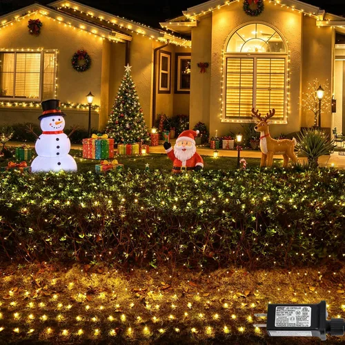 Vista 6 de 360 luces LED de red azul y blanco