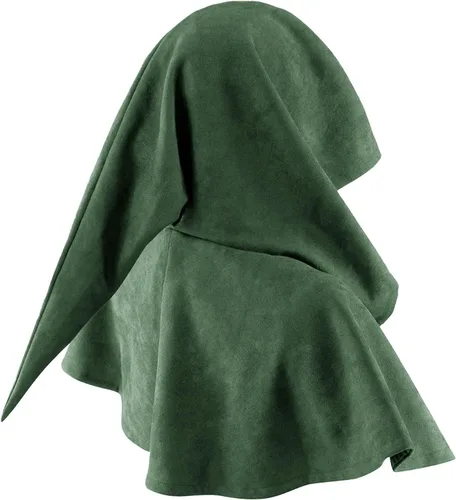 Vista 6 de DAZCOS Sombrero de capucha medieval multicolor resistente de gamuza sintética pagana accesorio de cosplay