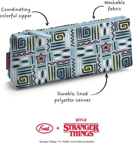 Vista 5 de Genuine Fred Stranger Things - Bolsa para accesorios, estilo California Vibes de los años 80, multicolor