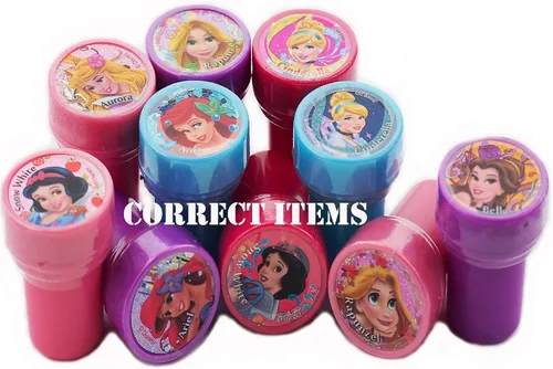 Vista 3 de Princess Disney - 10 sellos autoentintados surtidos para fiestas