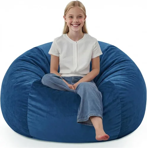 Vista 82 de Silla de Puf de 2 pies, Sillas de Puf Cómodas con Relleno de Espuma Viscoelástica, Sofá de Puf Esponjoso con Cubierta de Terciopelo Holandés, Sillas