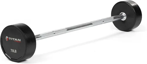 Vista 8 de Titan Fitness Barbells & Fitness Barbells rectos de goma fijas