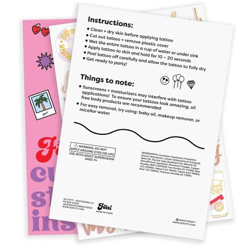 Vista 8 de xo, Fetti Bride Vibes - Tatuajes de despedida de soltera - 32 estilos de purpurina Decoración de fiesta de bach, regalo de dama de honor, regalo
