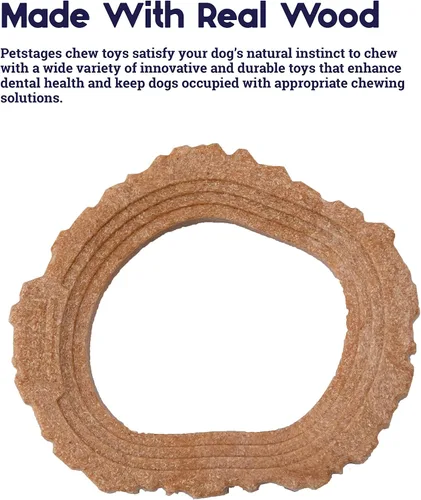 Vista 6 de Petstages Dogwood Ring - Juguete masticable para perros, pequeño (paquete de 2)