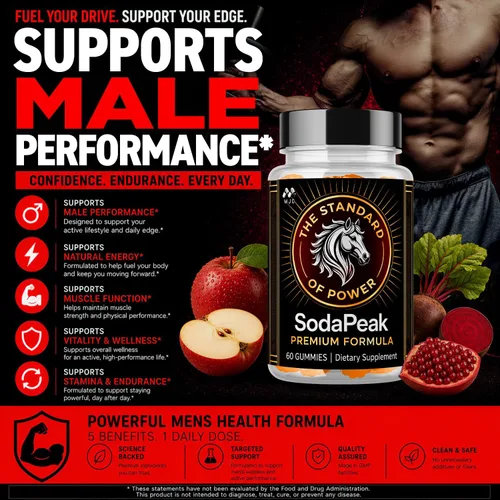 Vista 2 de Soda Peak - Gomitas para hombres, SodaPeak Premium Masculino, paquete de 5
