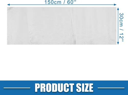 Vista 4 de Funda protectora térmica para automóvil, protección contra el calor extremo, cubierta térmica aluminizada de 60 x 12 pulgadas