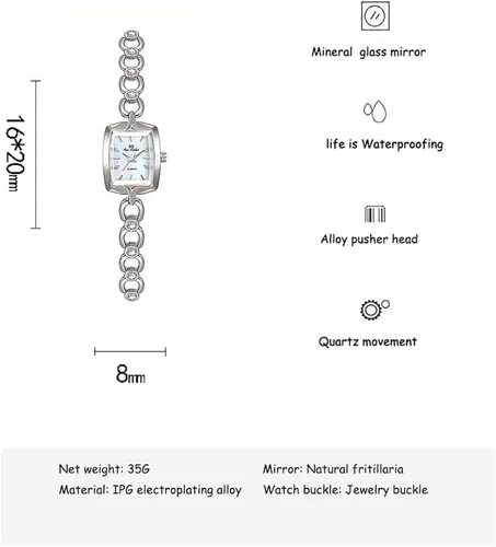 Vista 6 de XCZAP Fashion Elegant Versatile Dress Bracelet Watch Stainless Steel Quartz Wrist Watches for Women