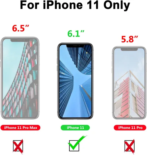 Vista 2 de JELE Funda a prueba de golpes diseñada para iPhone 11, funda de teléfono de silicona líquida con [forro de microfibra suave antiarañazos]