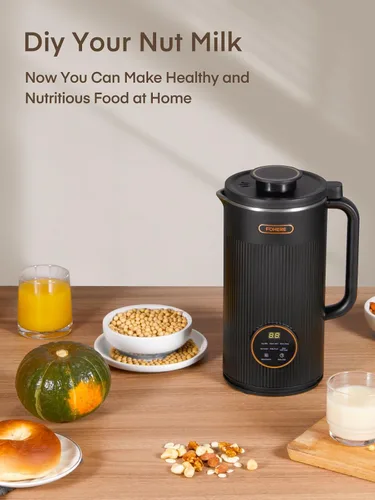 Vista 14 de FOHERE Máquina para Hacer Leche de Nuez, 6 en 1 Fabricante de Leche de Soja de 35oz para Leche de Almendra Casera, Avena, Soja, Comida para Bebés