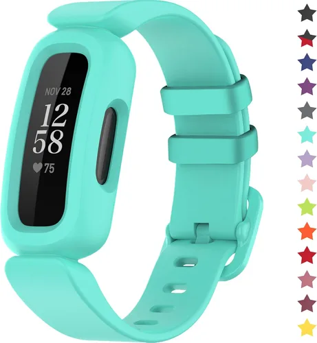 Vista 8 de Correas compatibles con Fitbit Ace 3, silicona suave, impermeable, accesorios de pulsera de reloj deportivo, correa de repuesto para Fitbit Ace 3
