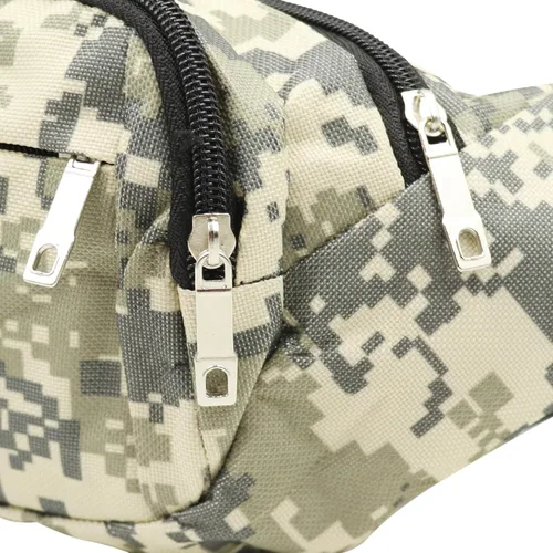 Vista 5 de AIBEARTY Riñonera para niños, pequeña, de camuflaje, con correa ajustable, para correr, acampar, viajes