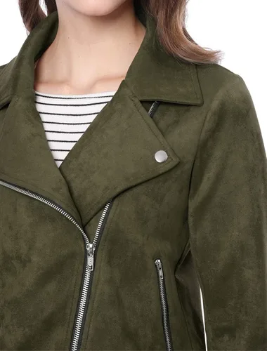 Vista 6 de Allegra K Chaqueta Moto Mujer