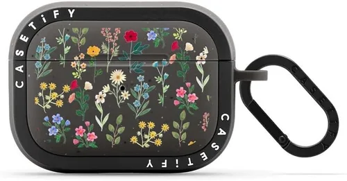 Vista 17 de CASETiFY Bounce Airpods Pro (1ª/2.ª generación) - Funda con anillo, negro Kingsnake - carbón mate