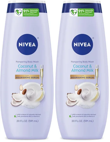 Vista 21 de NIVEA Delicado jabón corporal Orchid and Amber con suero nutritivo, botella de 20 onzas líquidas