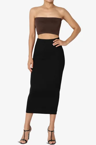 Vista 6 de TheMogan Bralette elástico sin costuras para mujer, sin tirantes, de nailon