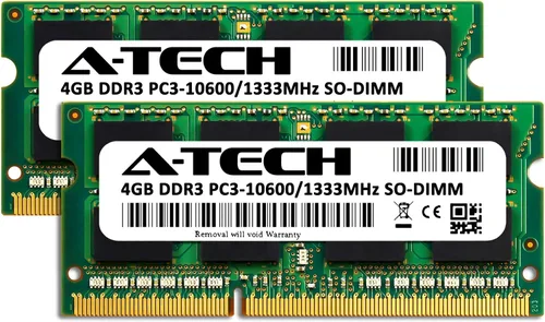 Vista 2 de A-Tech 8 GB (2 x 4 GB) RAM para Apple MacBook Pro (principios/finales de 2011), iMac (mediados de 2010, mediados de 2011, finales de 2011), Mac mini