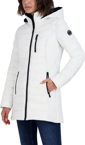 Vista 2 de Nautica Women's 34 Midweight Stretch Puffer Jacket with Hood