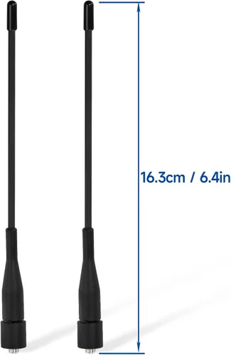 Vista 5 de Eightwood Antena de radio bidireccional de 6 pulgadas, VHF/UHF de doble banda SMA hembra flexible de mano antena de radio de mano 2
