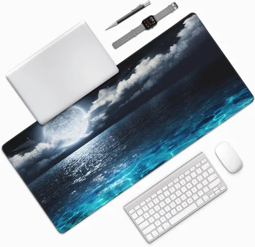 Vista 7 de Alfombrilla de mouse para juegos, alfombrilla de mouse grande para escritorio, base de goma antideslizante, alfombrilla de mouse extendida XXL01-06