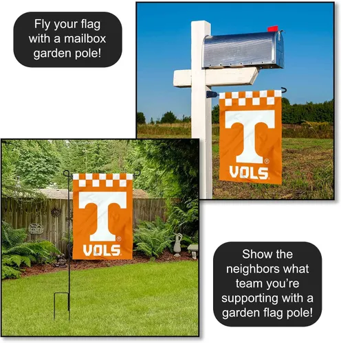 Vista 3 de College Flags & Banners Co. Bandera de jardín de tablero de ajedrez de Tennessee Volunteers