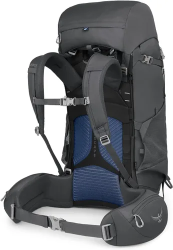 Vista 3 de Osprey Viva 65L Mochila de mochilero para mujer, color gris Tunnel Vision, ajuste extendido