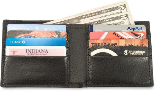 Vista 4 de Cartera de cuero bifold Stingray genuina