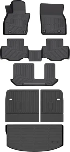 Vista 25 de HAFIDI® Juego de alfombrillas y forro de carga para Kia EV9 2024 2025 2026 (no apto para sillas de relajación), protección para todo tipo de clima