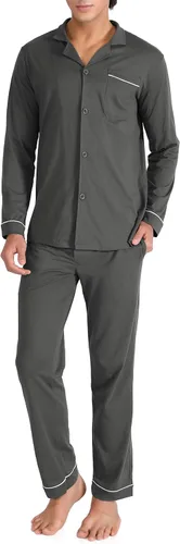 Vista 30 de DAVID ARCHY - Pijama de algodón con botones para hombre
