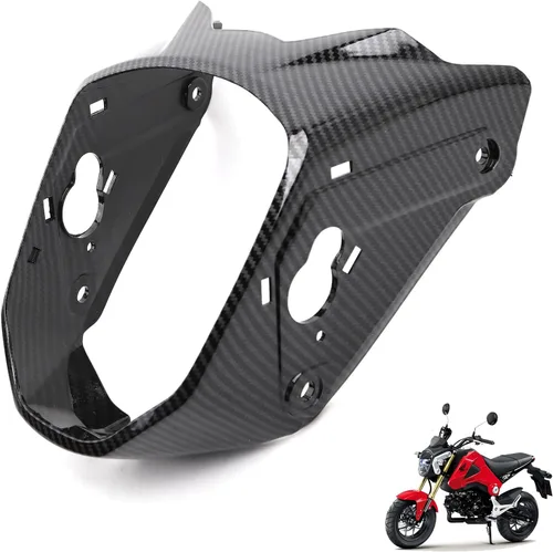 Vista 6 de Mokuo Cobertura de Faro Negro para Motocicleta Fit para Honda Grom Msx125 SF 2013-2016 Kit de Carenados Piezas