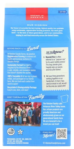 Vista 3 de Ralston Family Farms Arroz Basmati blanco, 24 OZ